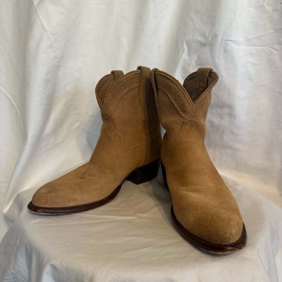 Tecovas Sand Suede Western Boots - Picture 1 of 8